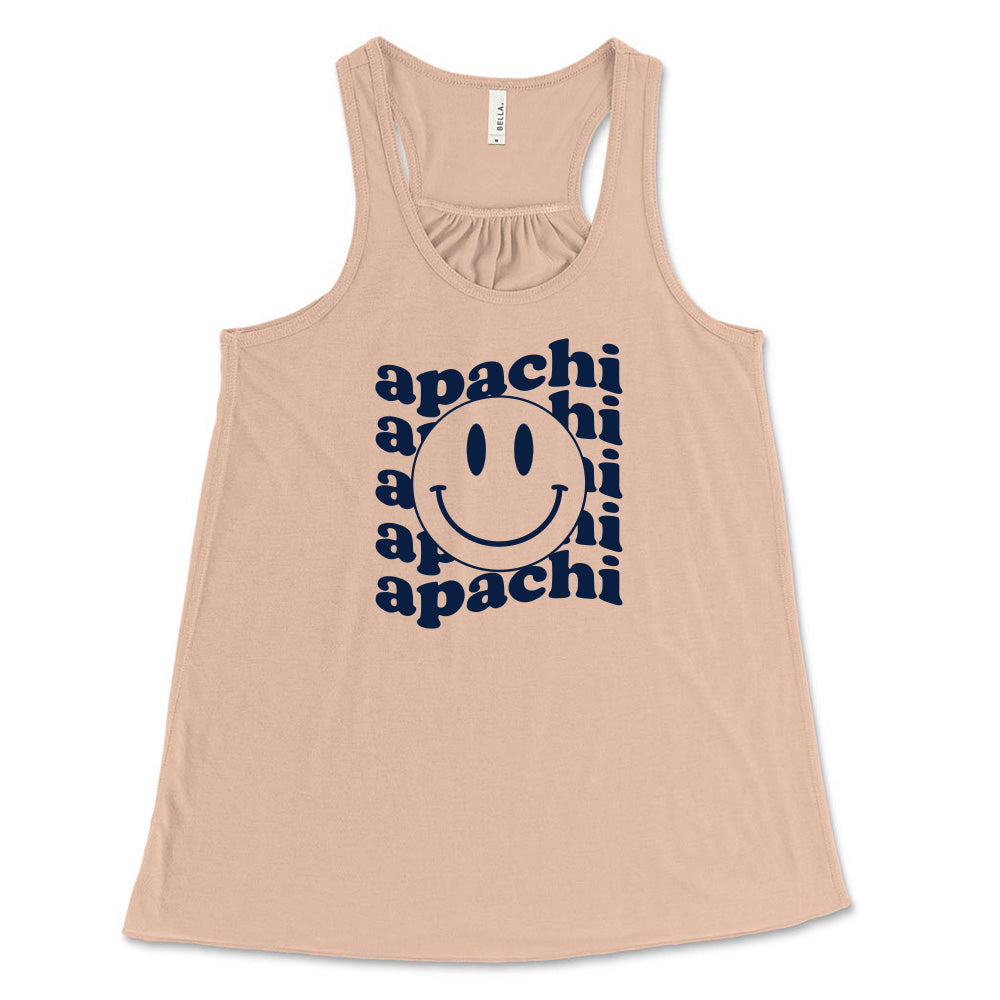 WAVY SMILEY FLOWY TANK ~ APACHI DAY CAMP ~ adult ~ flowy fit