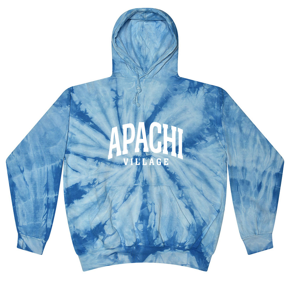 EXTENDED ARC TIE DYE HOODIE ~ APACHI VILLAGE ~ adult ~ classic unisex fit