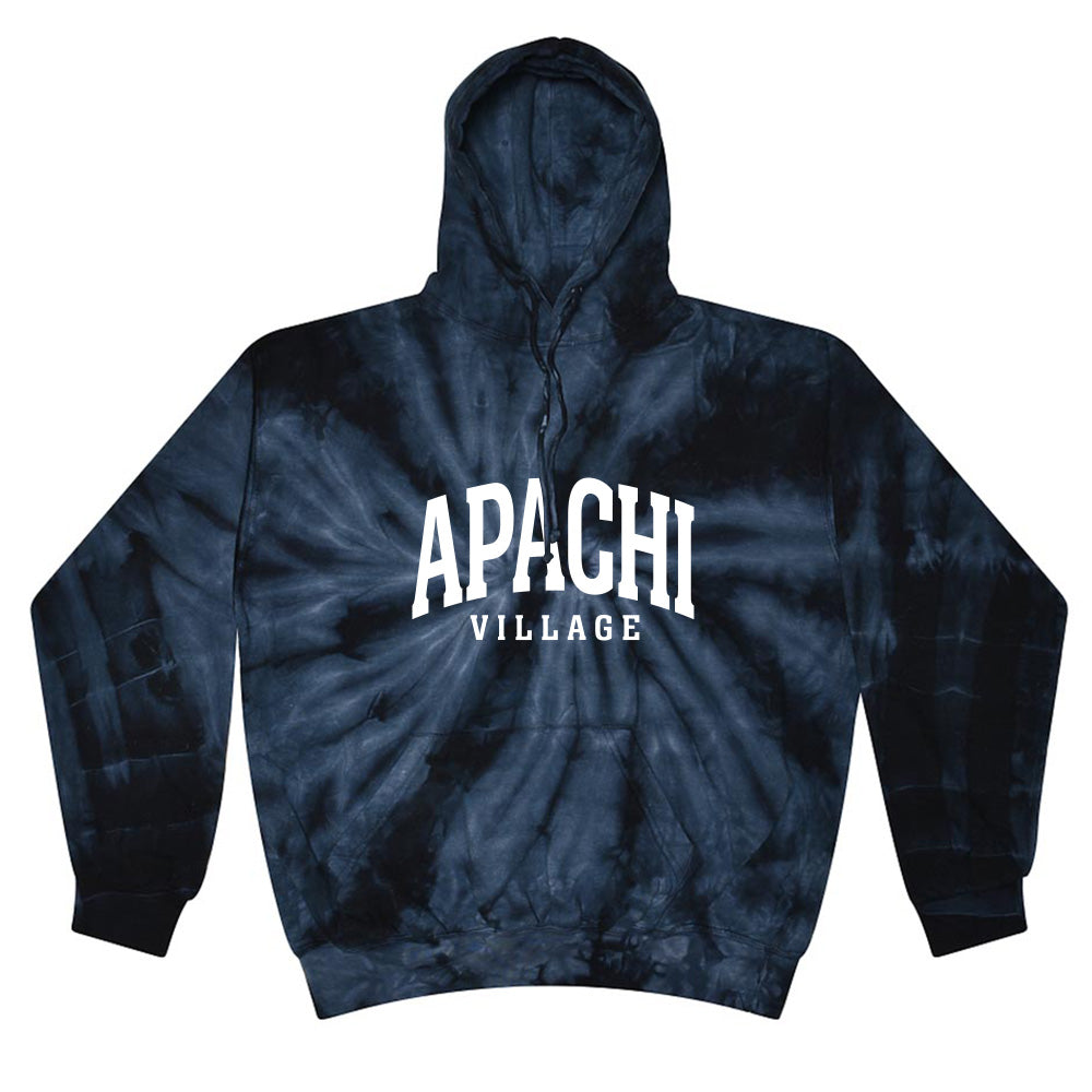 EXTENDED ARC TIE DYE HOODIE ~ APACHI VILLAGE ~ adult ~ classic unisex fit