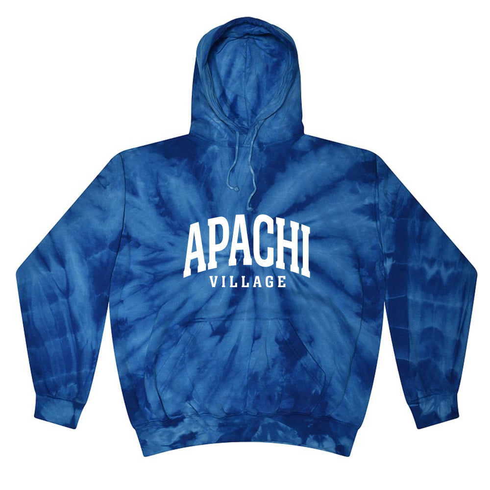 EXTENDED ARC TIE DYE HOODIE ~ APACHI VILLAGE ~ adult ~ classic unisex fit