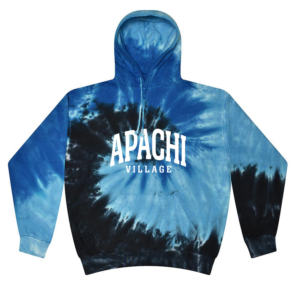 EXTENDED ARC TIE DYE HOODIE ~ APACHI VILLAGE ~ adult ~ classic unisex fit