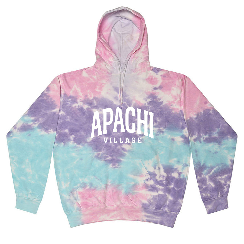 EXTENDED ARC TIE DYE HOODIE ~ APACHI VILLAGE ~ adult ~ classic unisex fit