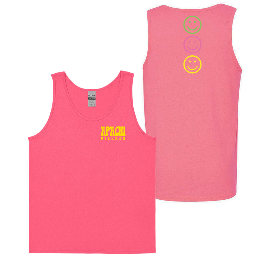 APACHI VILLAGE SMILEY TOWER UNISEX TANK ~ Gildan ~ classic fit