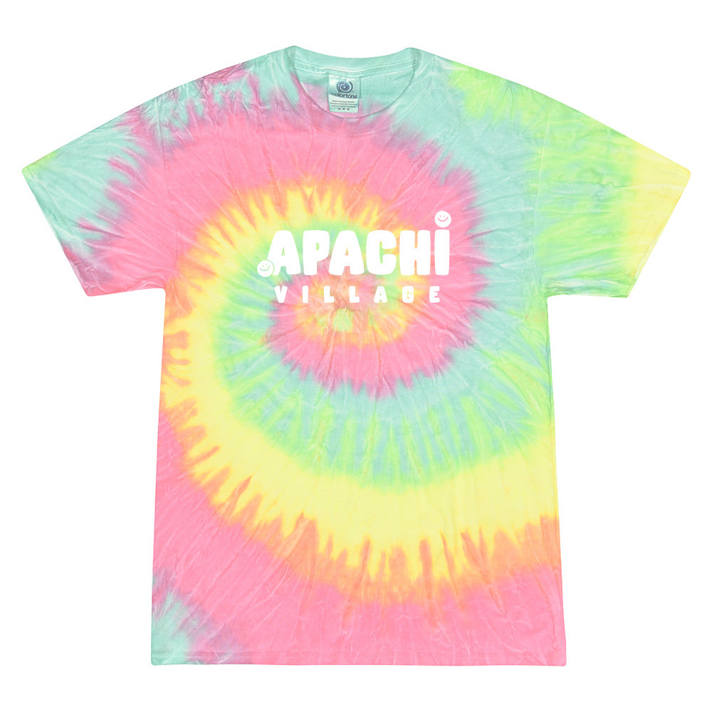 APACHI VILLAGE SMILEY TIE DYE TEE ~ APACHI VILLAGE ~ adult ~ classic unisex fit