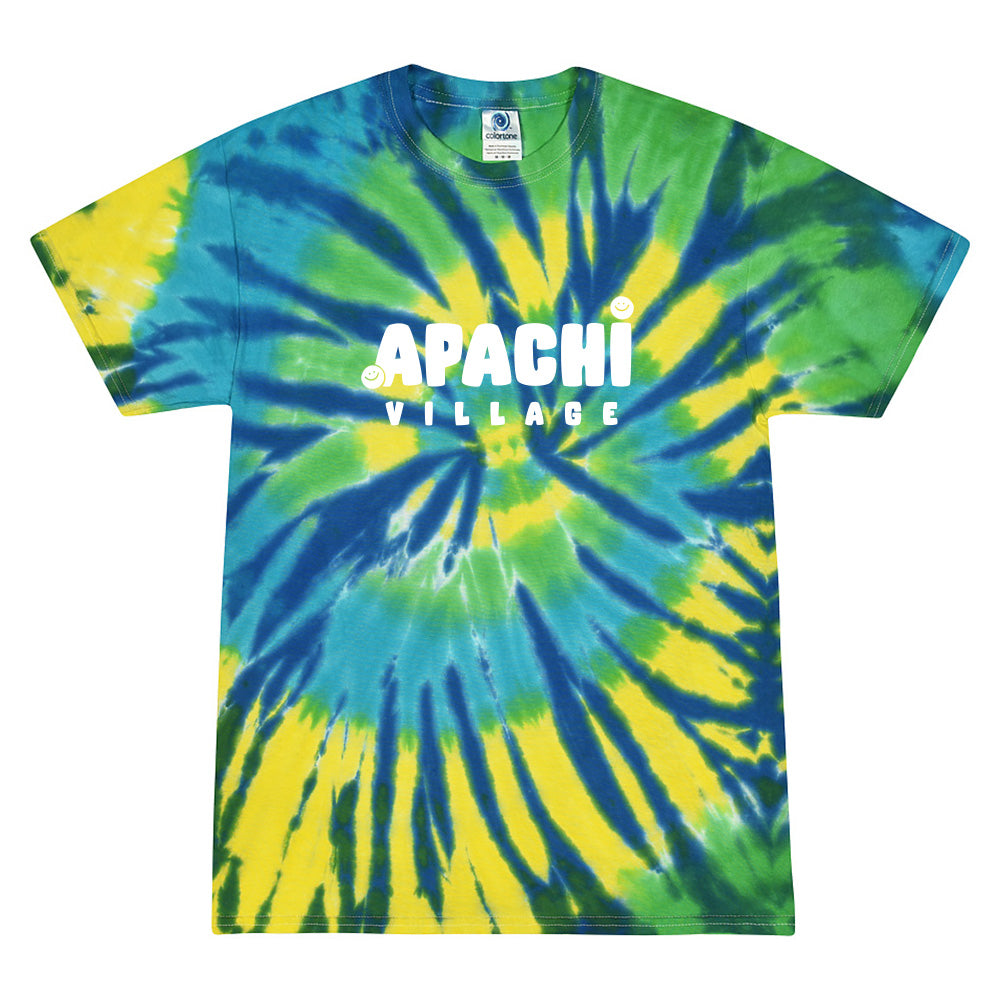 APACHI VILLAGE SMILEY TIE DYE TEE ~ APACHI VILLAGE ~ adult ~ classic unisex fit
