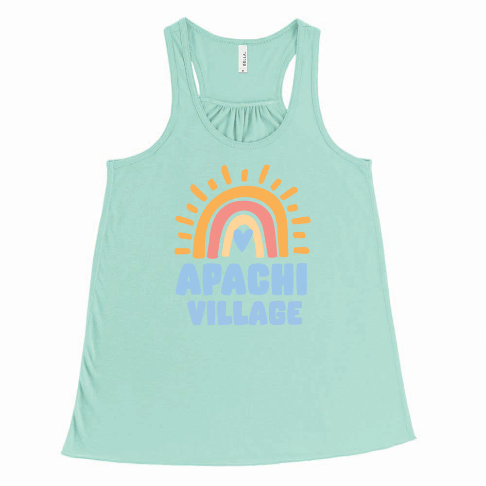 RAINBOW APACHI VILLAGE FLOWY TANK ~ APACHI VILLAGE ~ adult ~ flowy fit