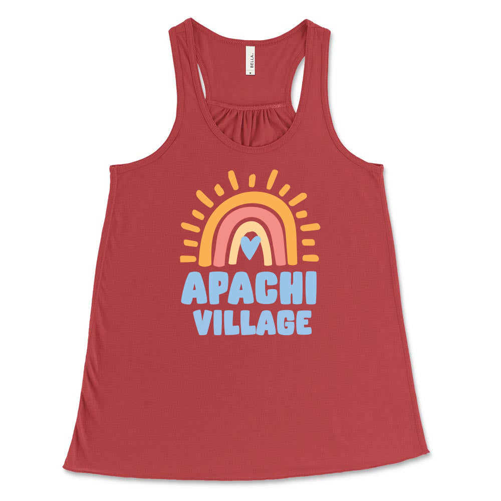 RAINBOW APACHI VILLAGE FLOWY TANK ~ APACHI VILLAGE ~ adult ~ flowy fit