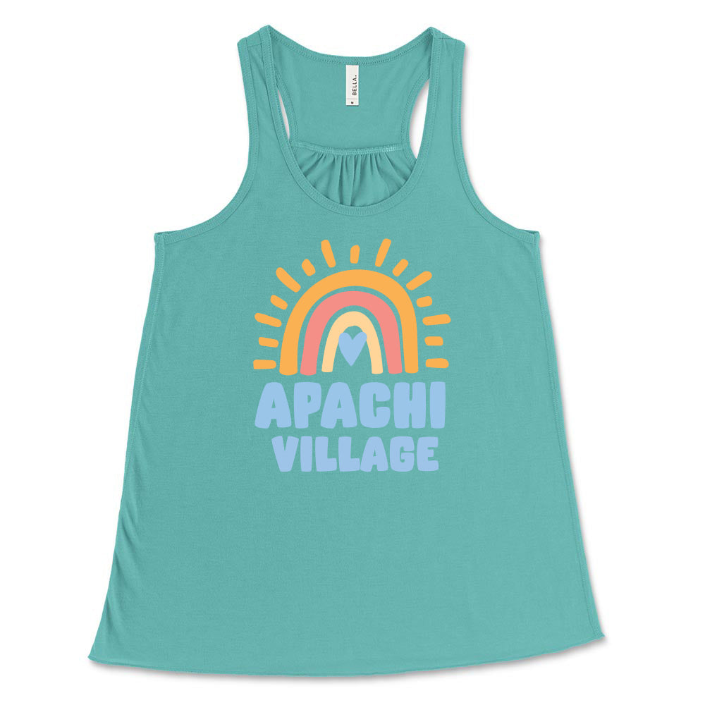 RAINBOW APACHI VILLAGE FLOWY TANK ~ APACHI VILLAGE ~ adult ~ flowy fit