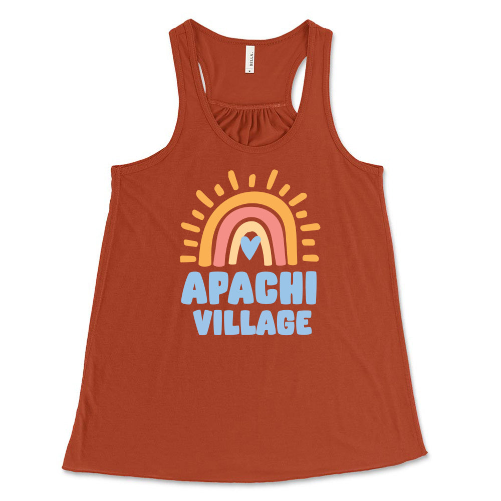 RAINBOW APACHI VILLAGE FLOWY TANK ~ APACHI VILLAGE ~ adult ~ flowy fit