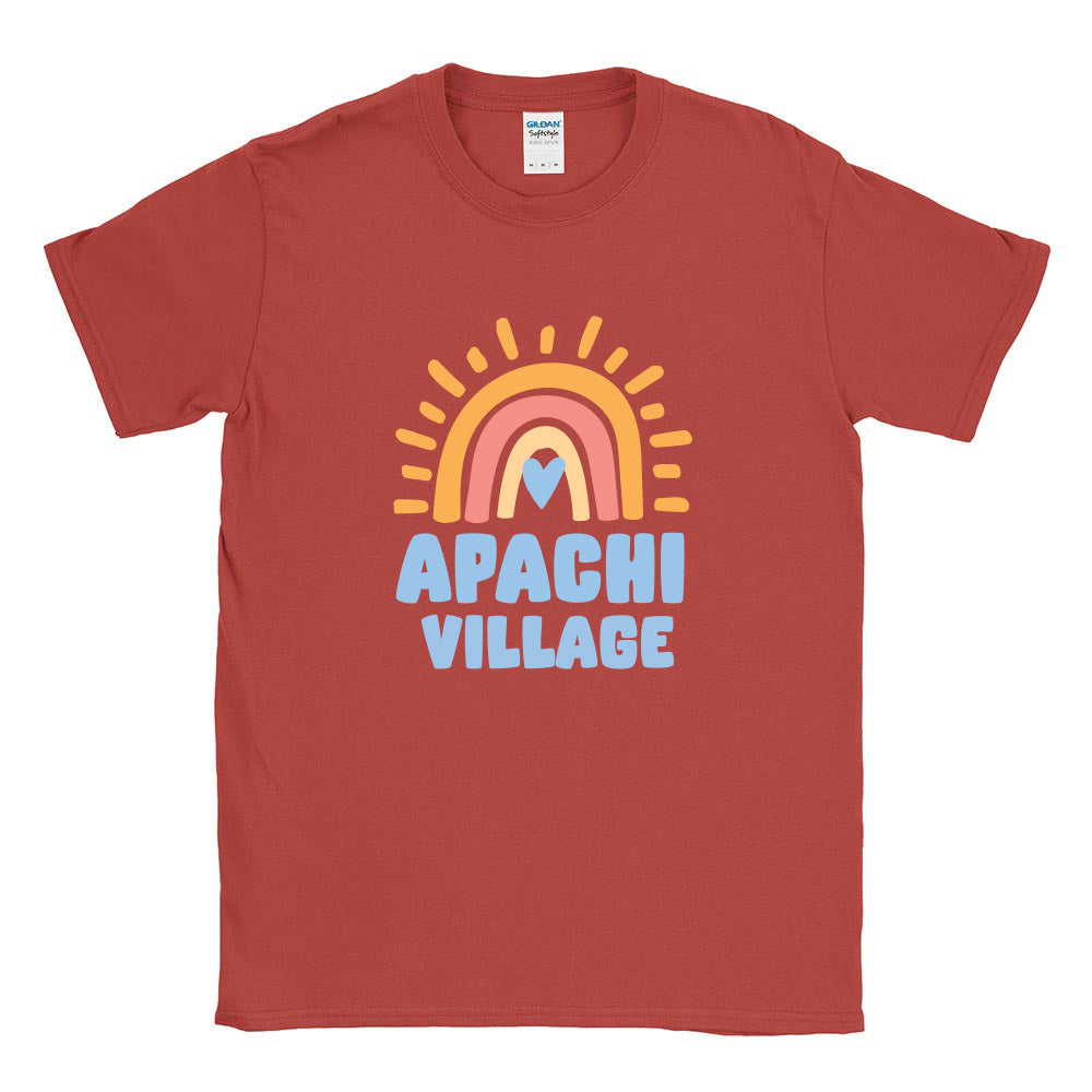 BEST PLACE UNDER THE SUN RAINBOW APACHI VILLAGE TEE ~ APACHI VILLAGE ~ adult ~ classic unisex fit