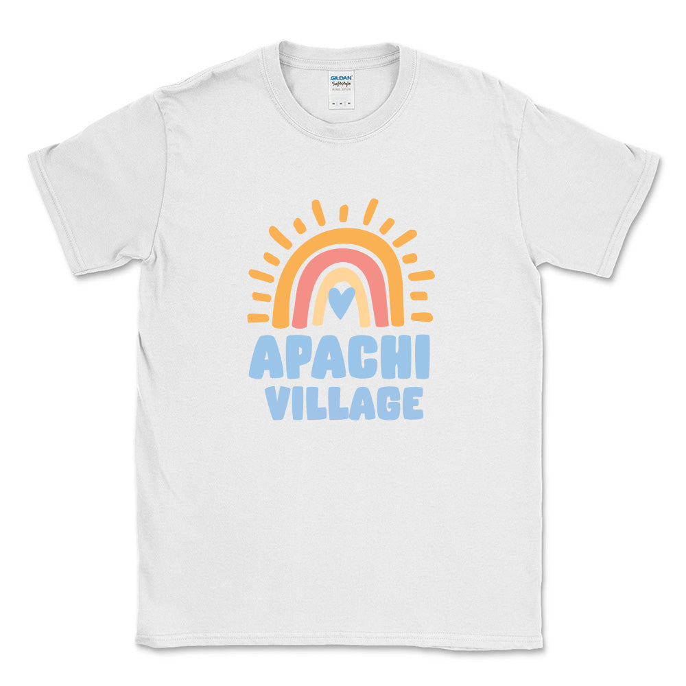 BEST PLACE UNDER THE SUN RAINBOW APACHI VILLAGE TEE ~ APACHI VILLAGE ~ adult ~ classic unisex fit