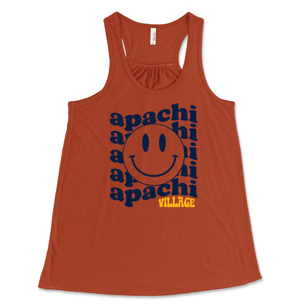 WAVY SMILEY FLOWY TANK ~ APACHI VILLAGE ~ adult ~ flowy fit