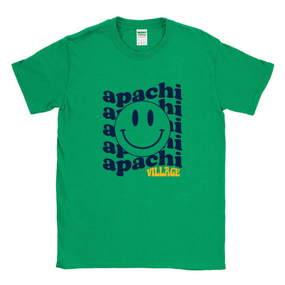 WAVY SMILEY TEE ~ APACHI VILLAGE ~ adult ~ classic unisex fit