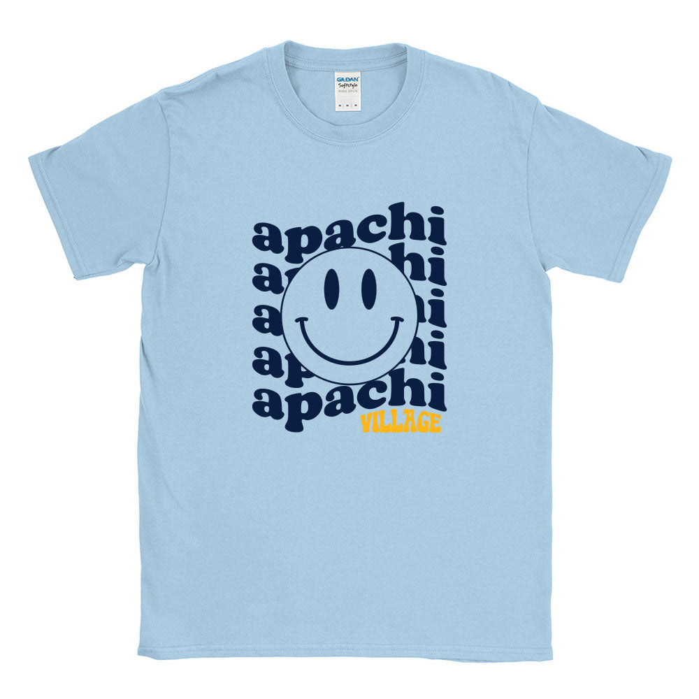 WAVY SMILEY TEE ~ APACHI VILLAGE ~ adult ~ classic unisex fit