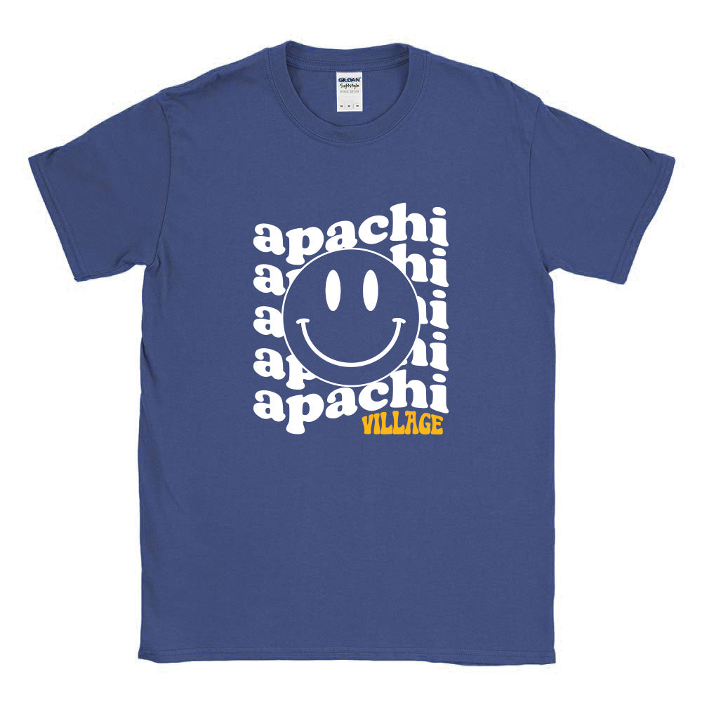 WAVY SMILEY TEE ~ APACHI VILLAGE ~ adult ~ classic unisex fit