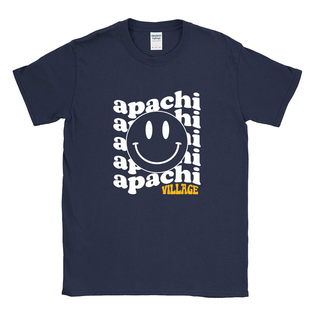 WAVY SMILEY TEE ~ APACHI VILLAGE ~ adult ~ classic unisex fit