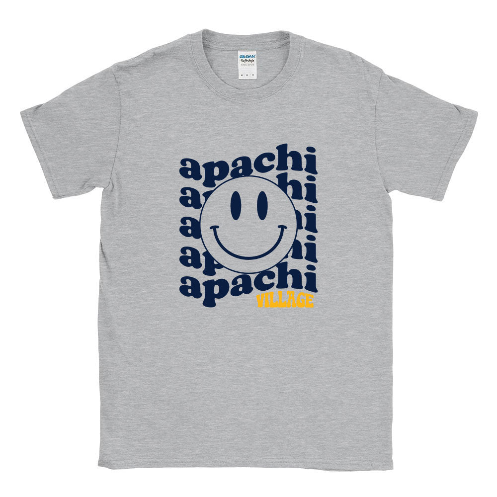 WAVY SMILEY TEE ~ APACHI VILLAGE ~ adult ~ classic unisex fit