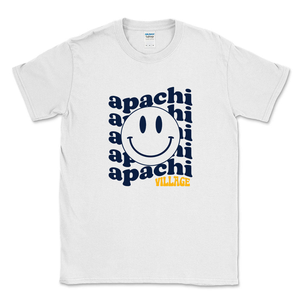 WAVY SMILEY TEE ~ APACHI VILLAGE ~ adult ~ classic unisex fit