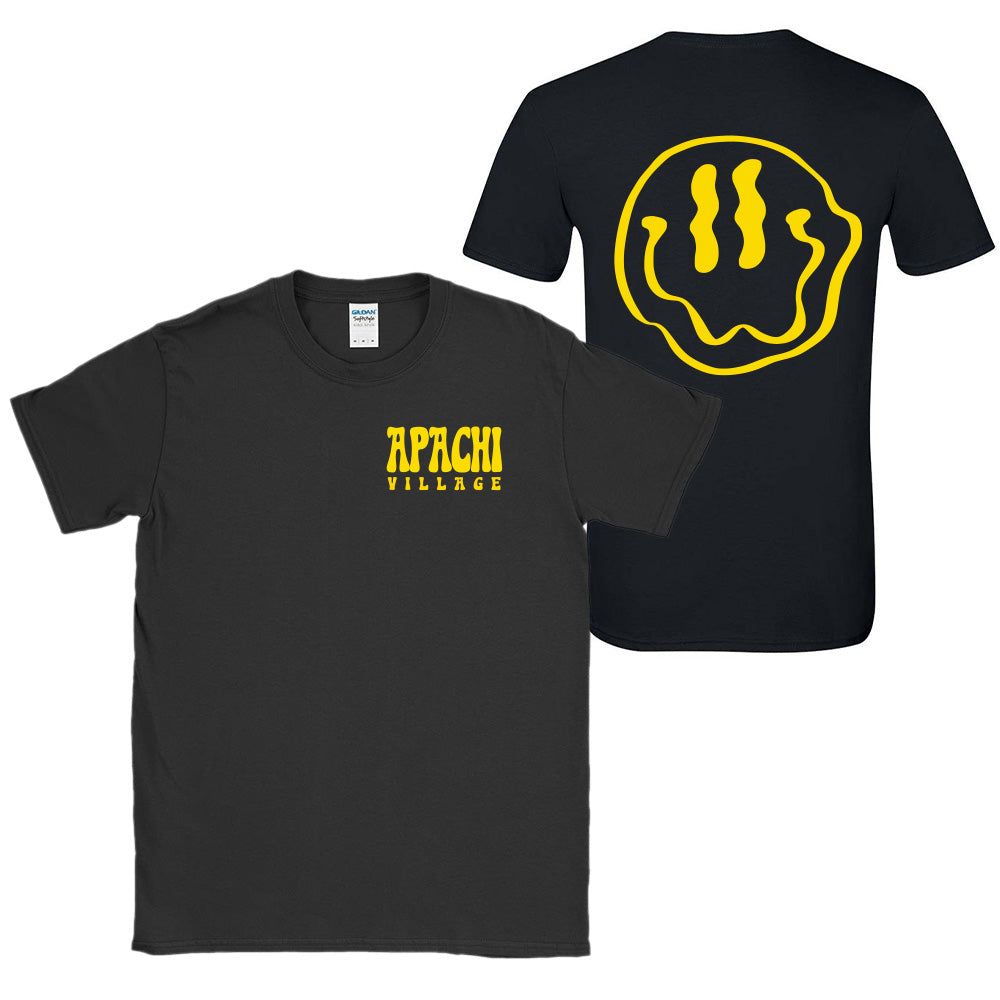 MELTED SMILEY TEE ~ APACHI VILLAGE ~ adult ~ classic unisex fit