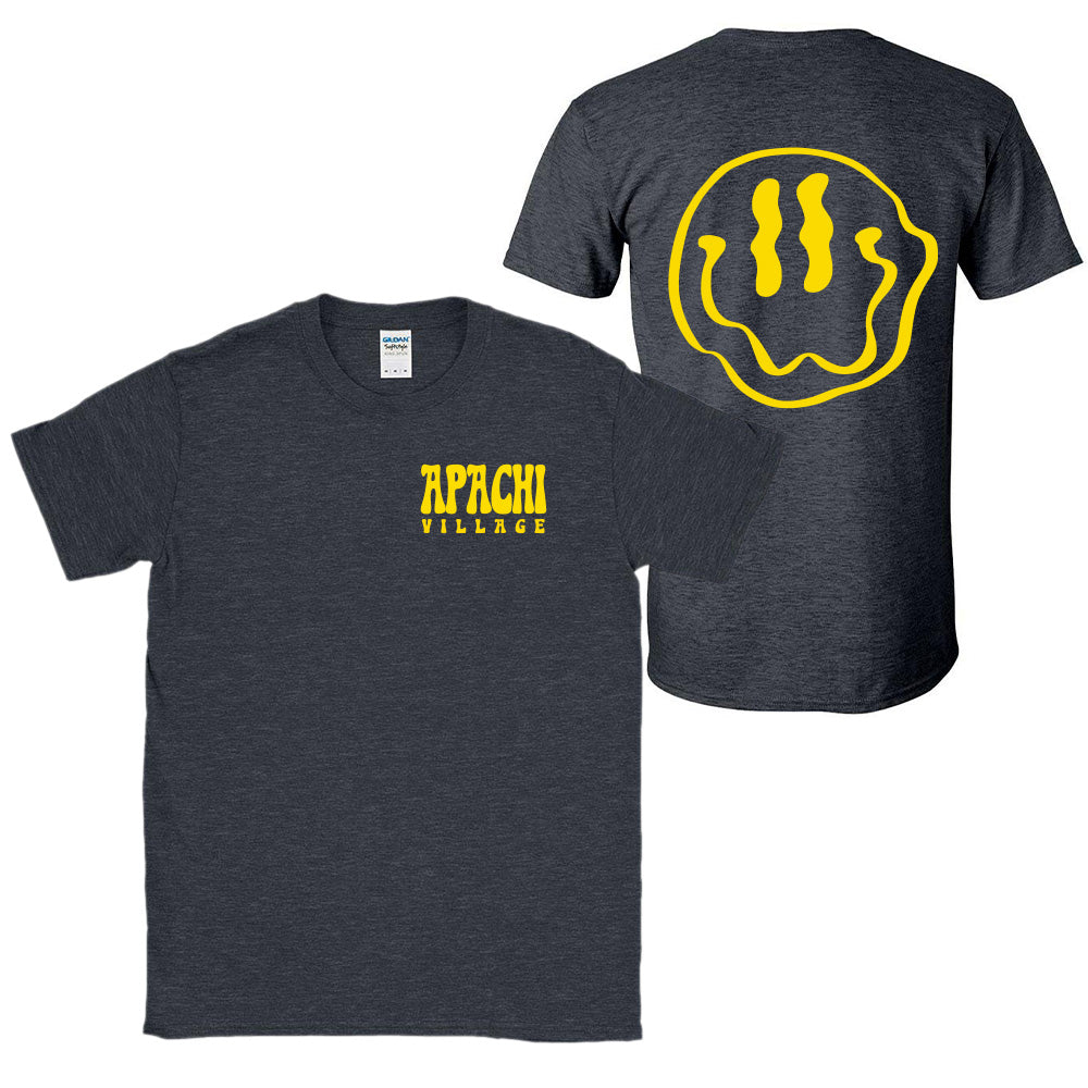MELTED SMILEY TEE ~ APACHI VILLAGE ~ adult ~ classic unisex fit