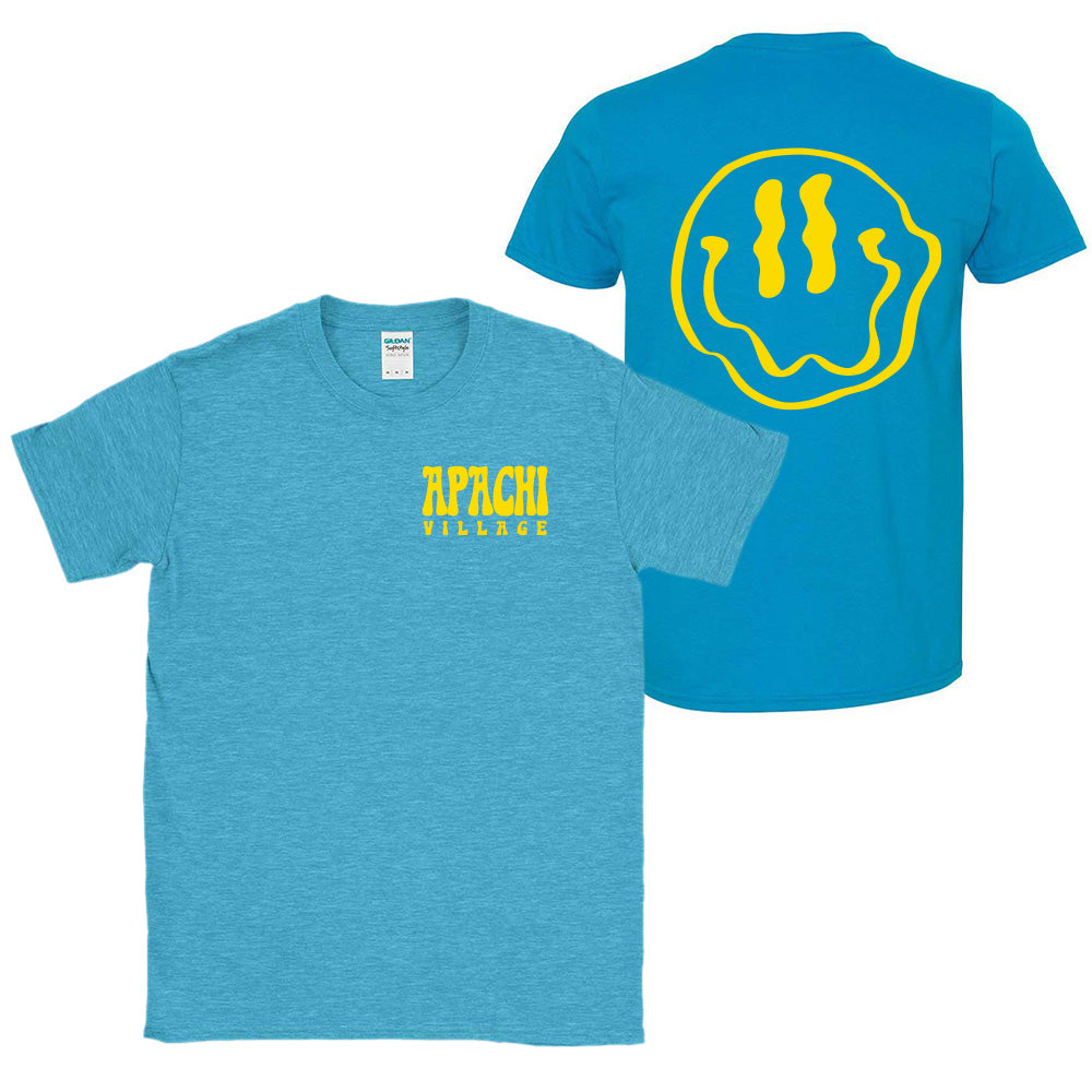 MELTED SMILEY TEE ~ APACHI VILLAGE ~ adult ~ classic unisex fit