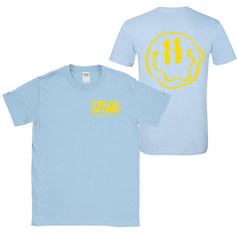 MELTED SMILEY TEE ~ APACHI VILLAGE ~ adult ~ classic unisex fit