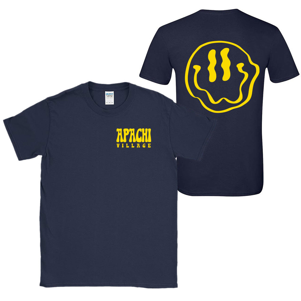MELTED SMILEY TEE ~ APACHI VILLAGE ~ adult ~ classic unisex fit