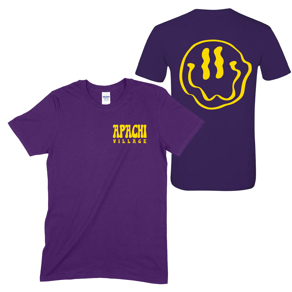 MELTED SMILEY TEE ~ APACHI VILLAGE ~ adult ~ classic unisex fit