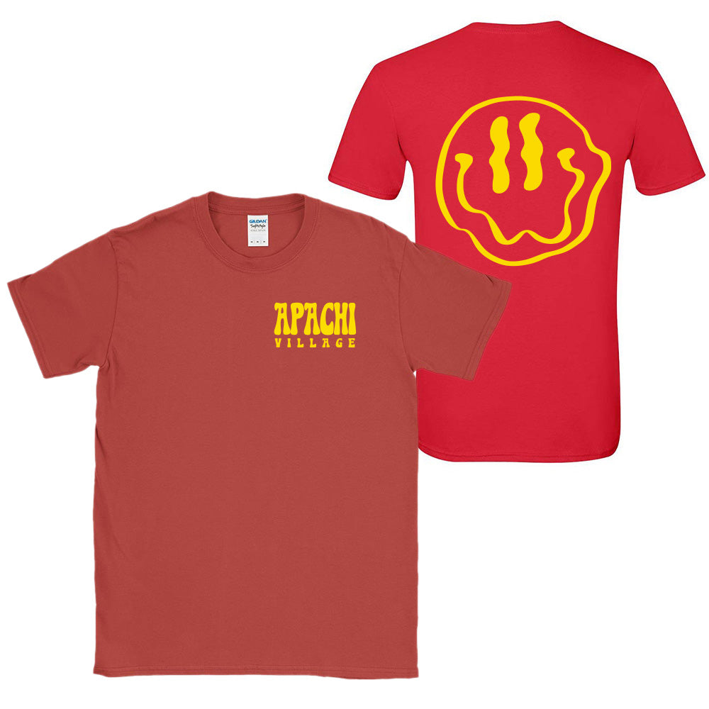 MELTED SMILEY TEE ~ APACHI VILLAGE ~ adult ~ classic unisex fit