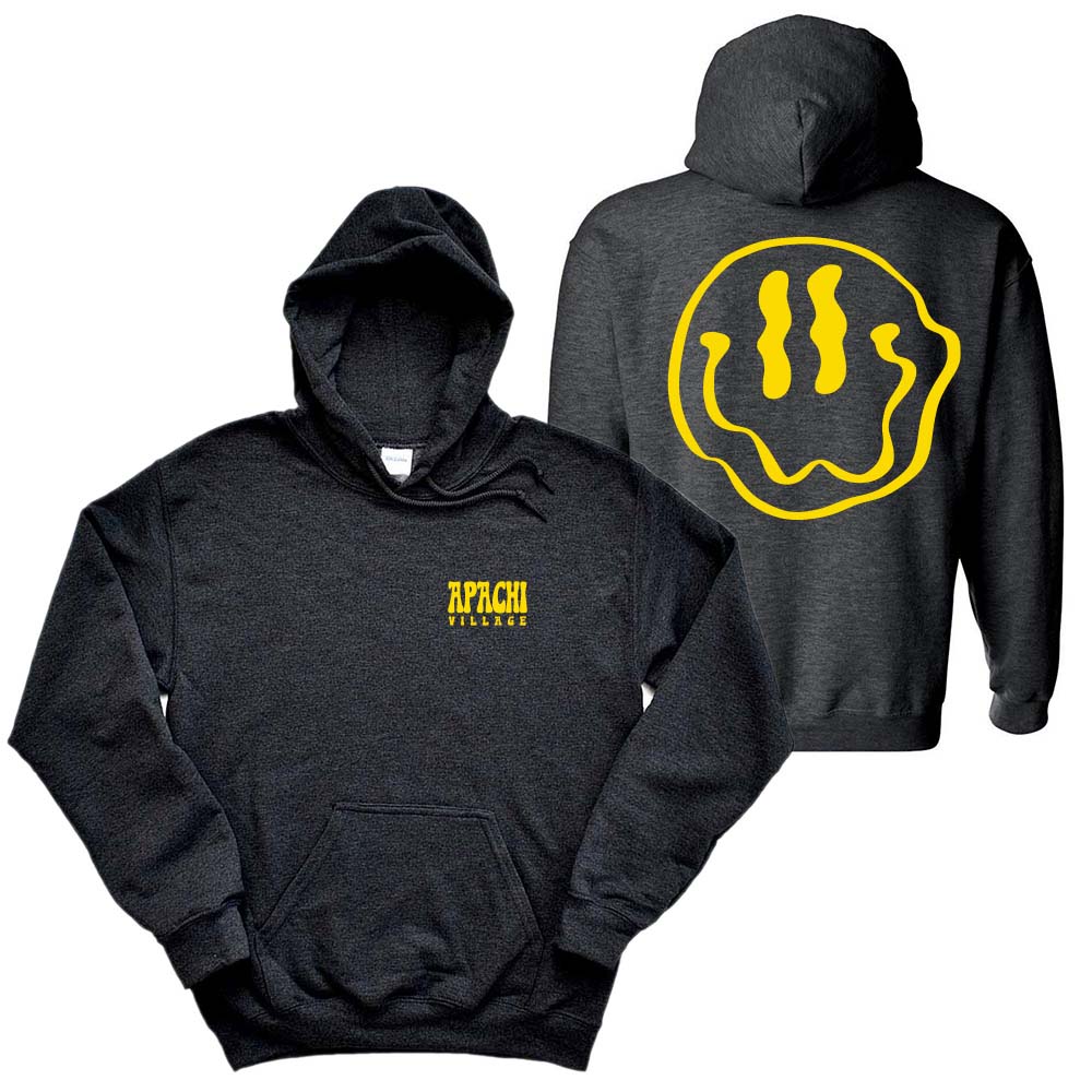 MELTED SMILEY HOODIE ~ APACHI VILLAGE ~ adult ~ classic unisex fit