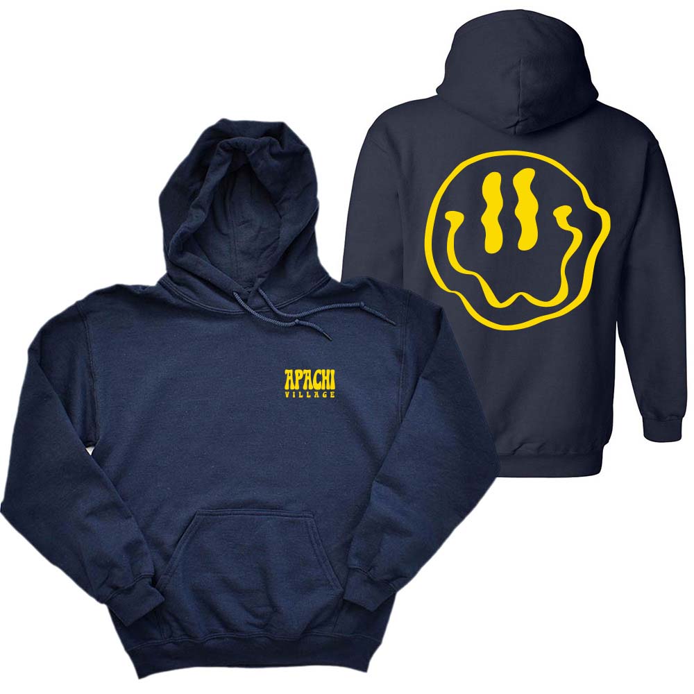 MELTED SMILEY HOODIE ~ APACHI VILLAGE ~ adult ~ classic unisex fit