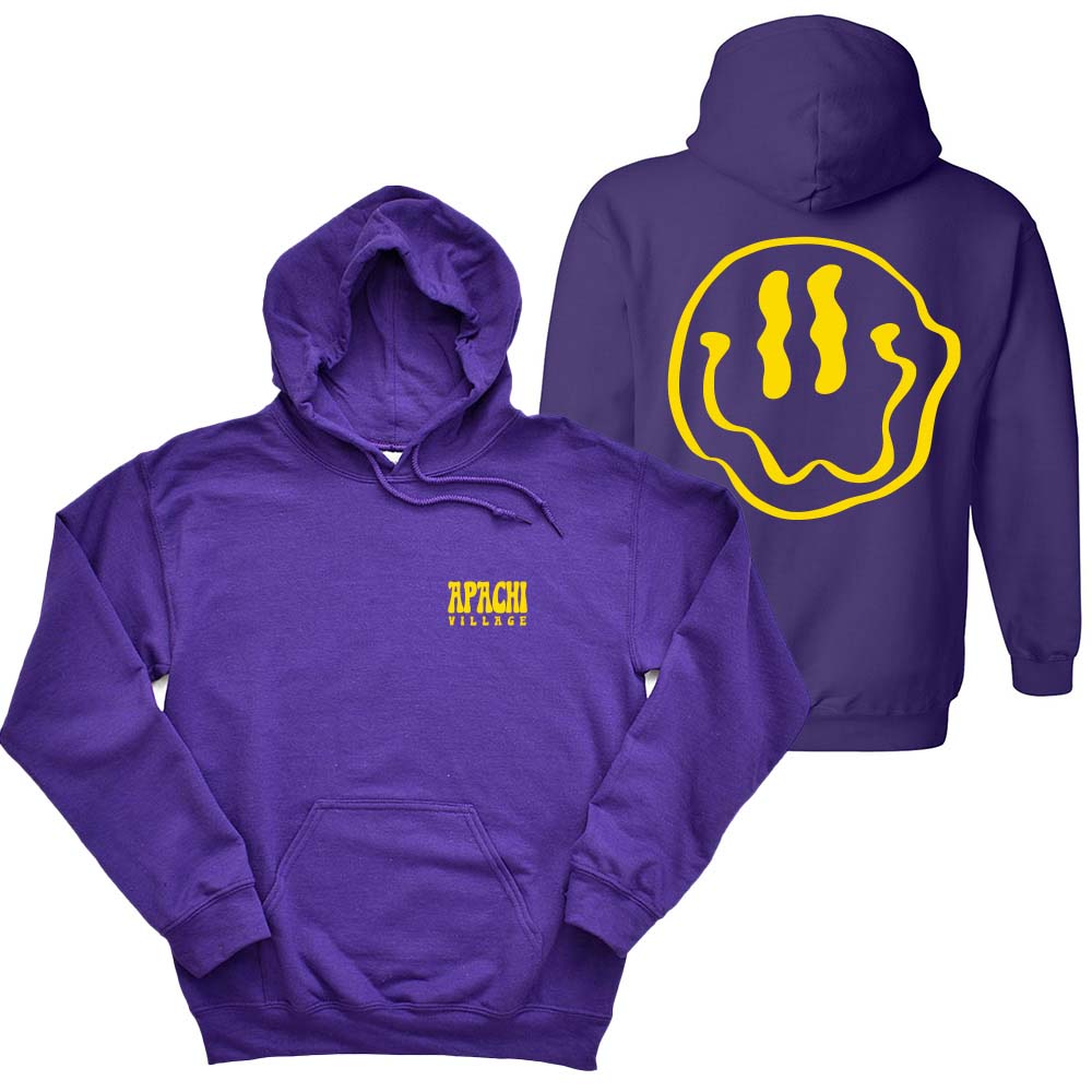 MELTED SMILEY HOODIE ~ APACHI VILLAGE ~ adult ~ classic unisex fit