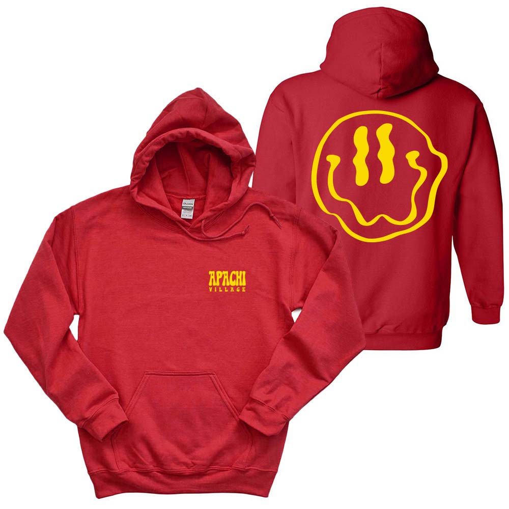 MELTED SMILEY HOODIE ~ APACHI VILLAGE ~ adult ~ classic unisex fit