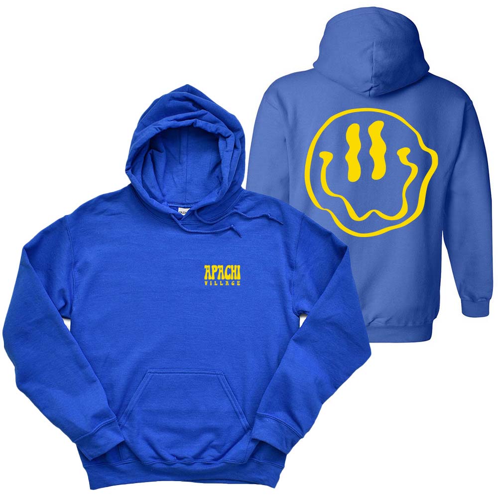 MELTED SMILEY HOODIE ~ APACHI VILLAGE ~ adult ~ classic unisex fit