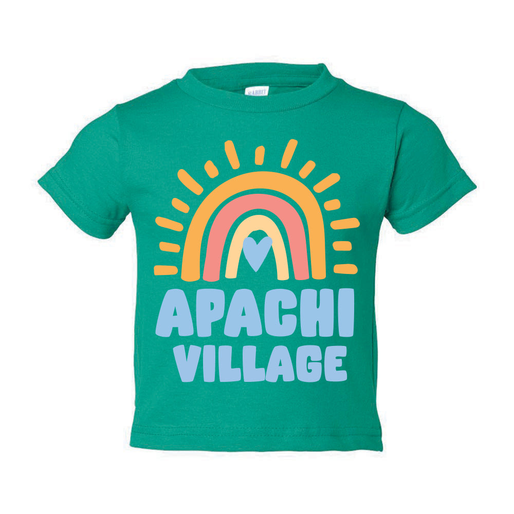 RAINBOW APACHI VILLAGE TEE ~ APACHI VILLAGE ~ toddler & youth ~ classic unisex fit