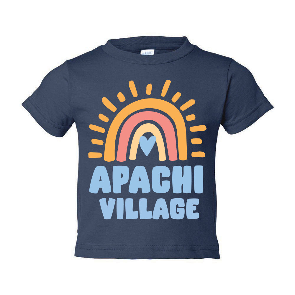 RAINBOW APACHI VILLAGE TEE ~ APACHI VILLAGE ~ toddler & youth ~ classic unisex fit
