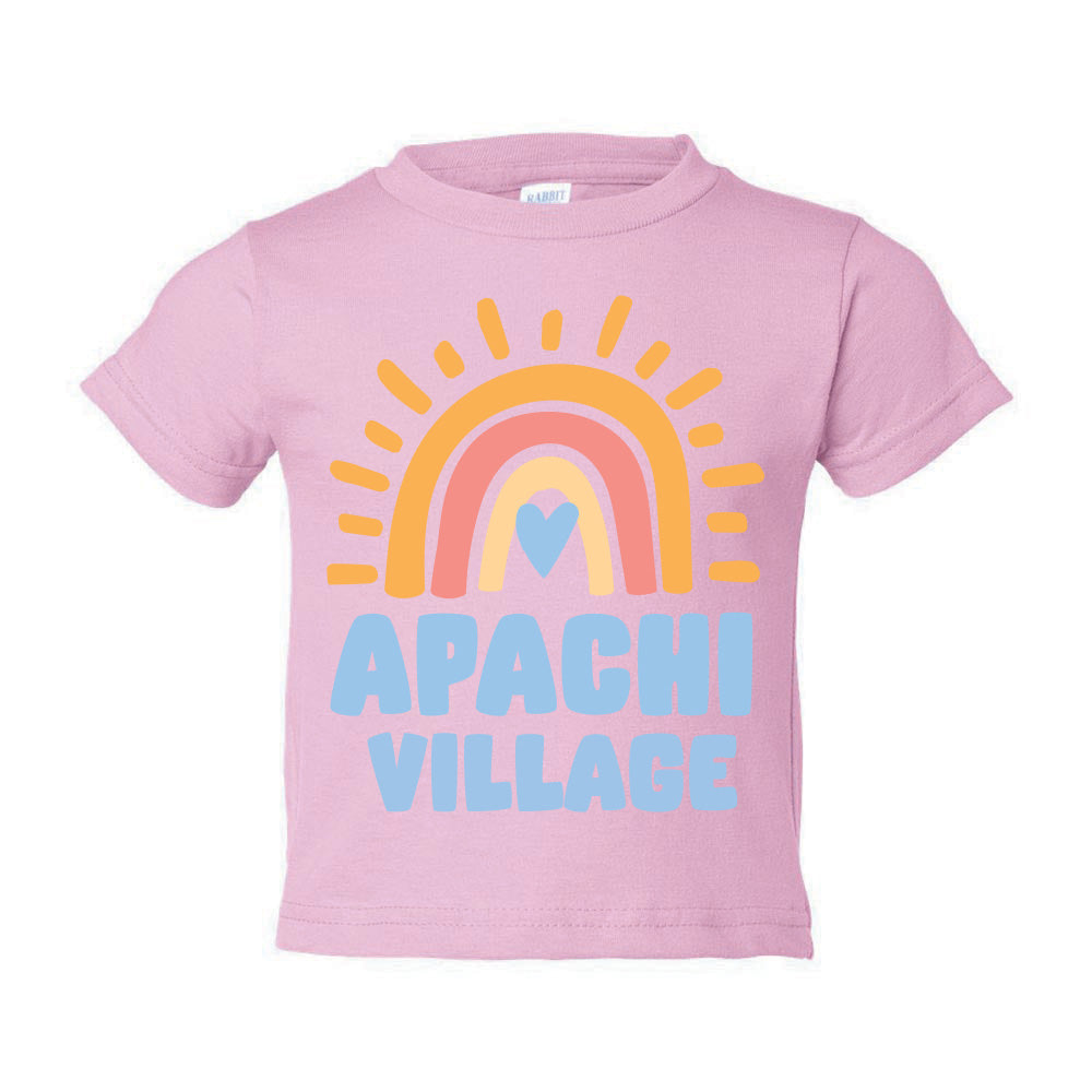 RAINBOW APACHI VILLAGE TEE ~ APACHI VILLAGE ~ toddler & youth ~ classic unisex fit