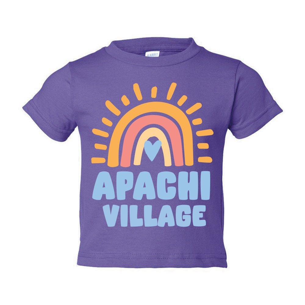 RAINBOW APACHI VILLAGE TEE ~ APACHI VILLAGE ~ toddler & youth ~ classic unisex fit