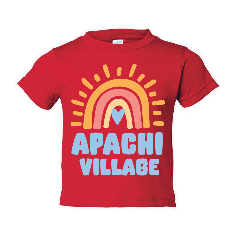 RAINBOW APACHI VILLAGE TEE ~ APACHI VILLAGE ~ toddler & youth ~ classic unisex fit