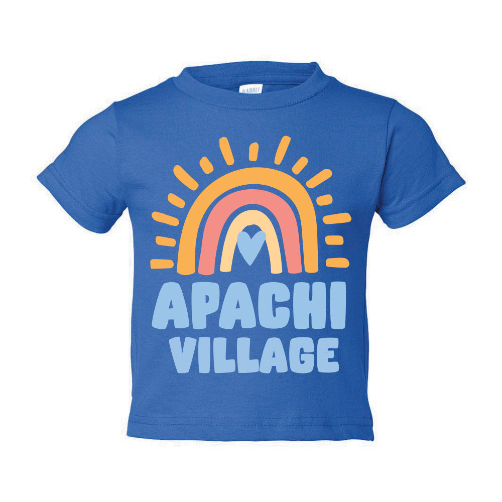 RAINBOW APACHI VILLAGE TEE ~ APACHI VILLAGE ~ toddler & youth ~ classic unisex fit