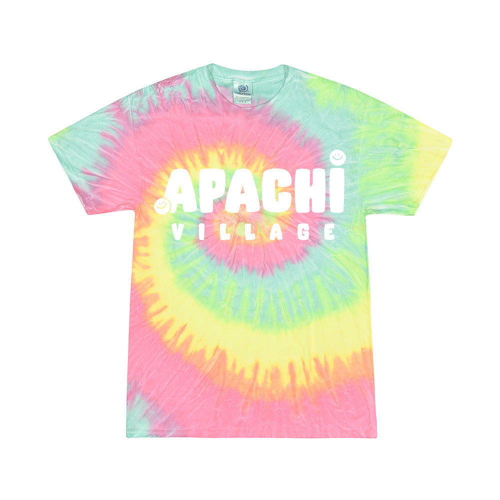 APACHI VILLAGE SMILEY TIE DYE TEE ~ APACHI VILLAGE ~ youth ~ classic unisex fit