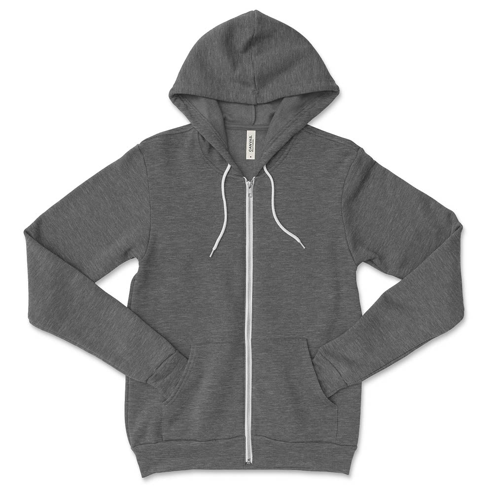 CUSTOM UNISEX ZIP HOODIE Bella + Canvas classic fit