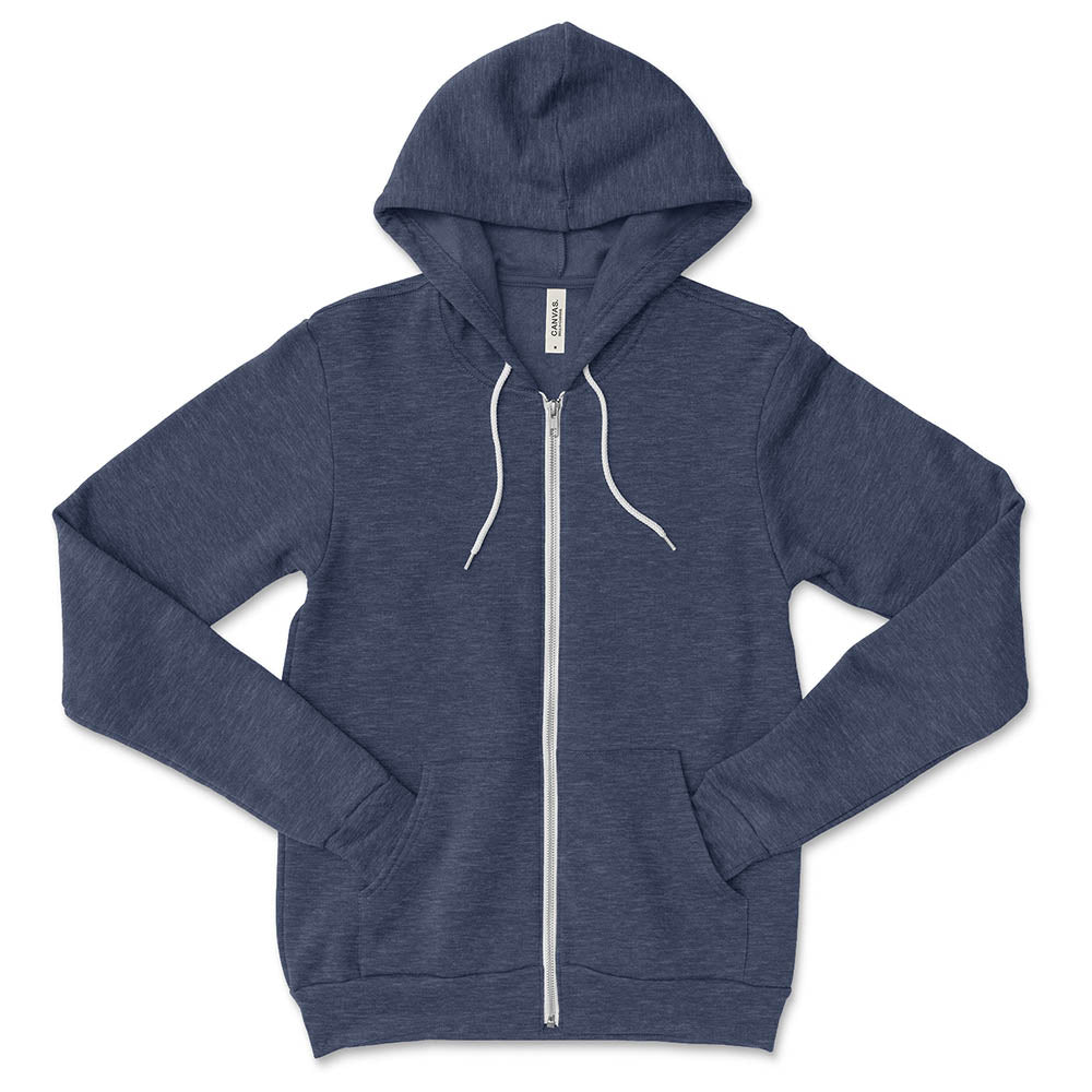 CUSTOM UNISEX ZIP HOODIE Bella + Canvas classic fit