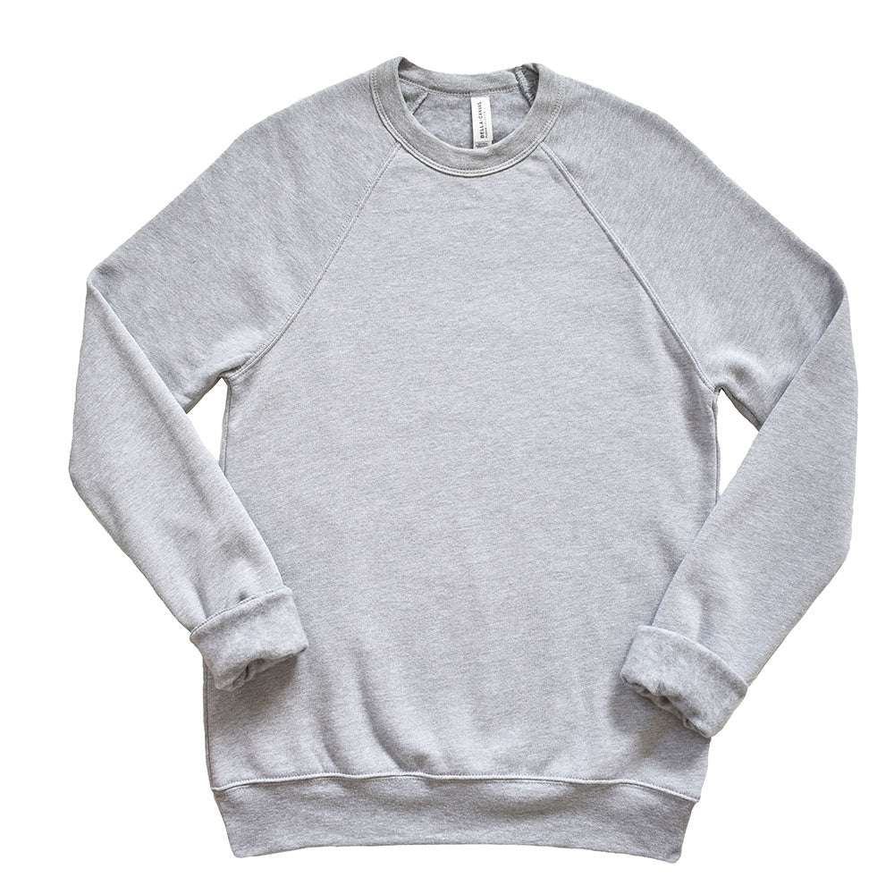 Custom ~ Raglan Sponge Fleece Sweatshirt ~ Bella + Canvas-athletic heather