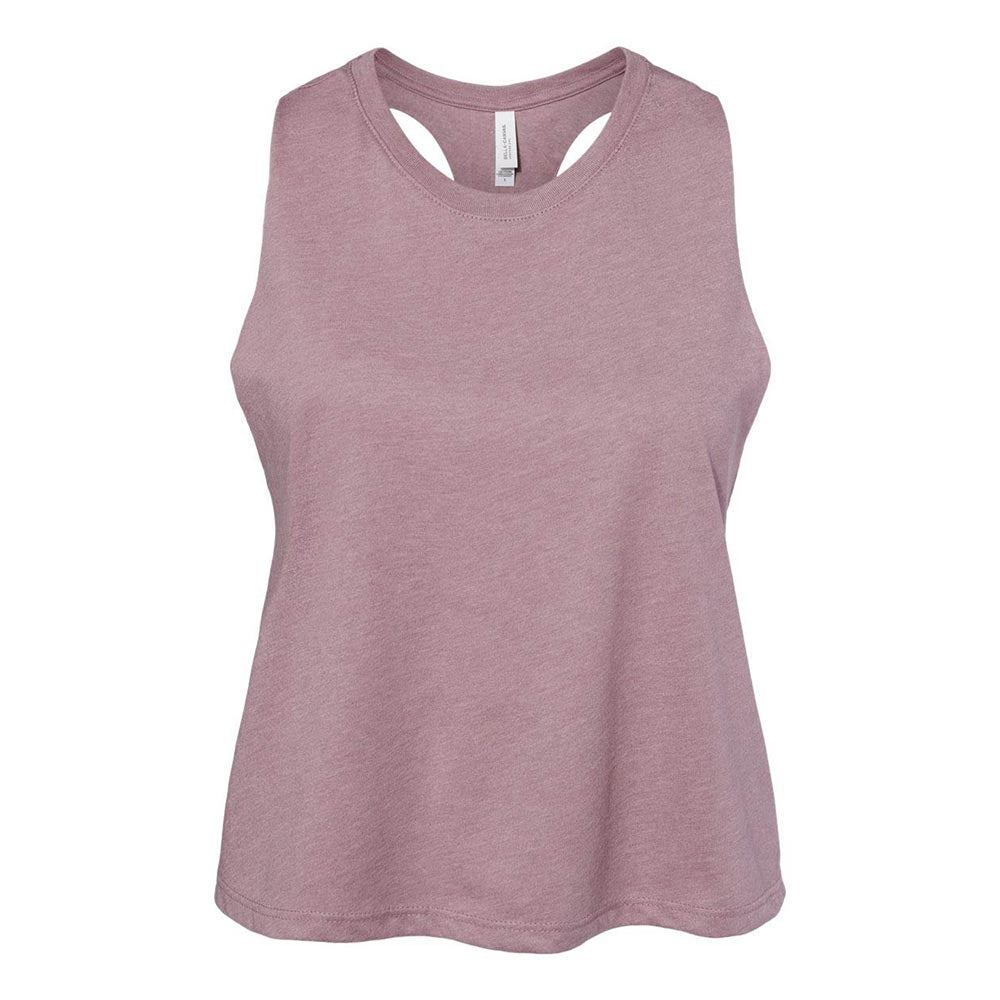 CUSTOM RACERBACK CROP TANK Bella+Canvas women's classic fit