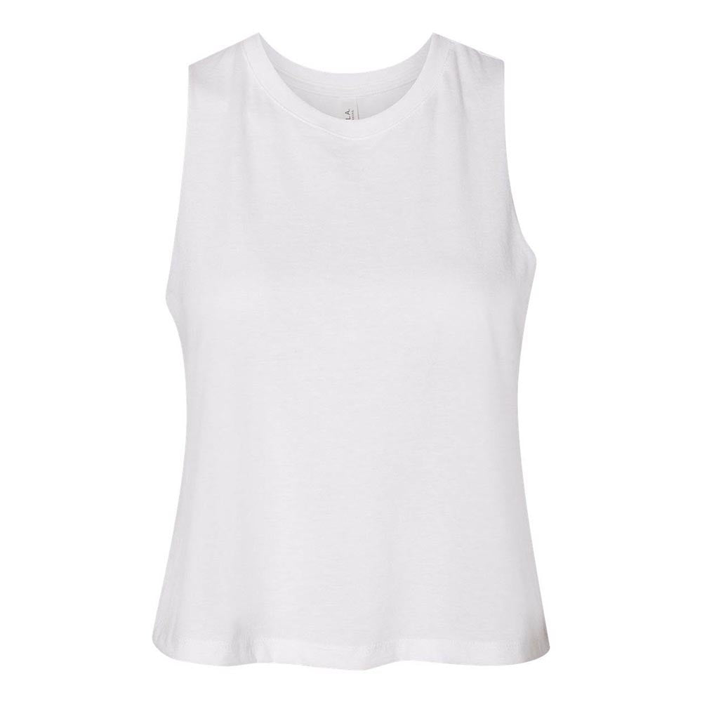 CUSTOM RACERBACK CROP TANK Bella+Canvas women's classic fit