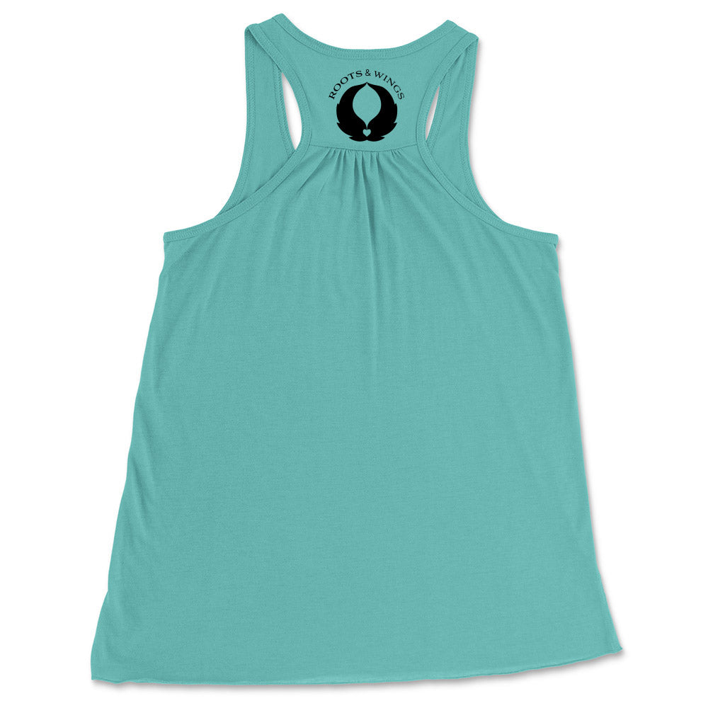 ROOTS & WINGS YOUTH FLOWY RACERBACK TANK<br />relaxed fit - humanKIND