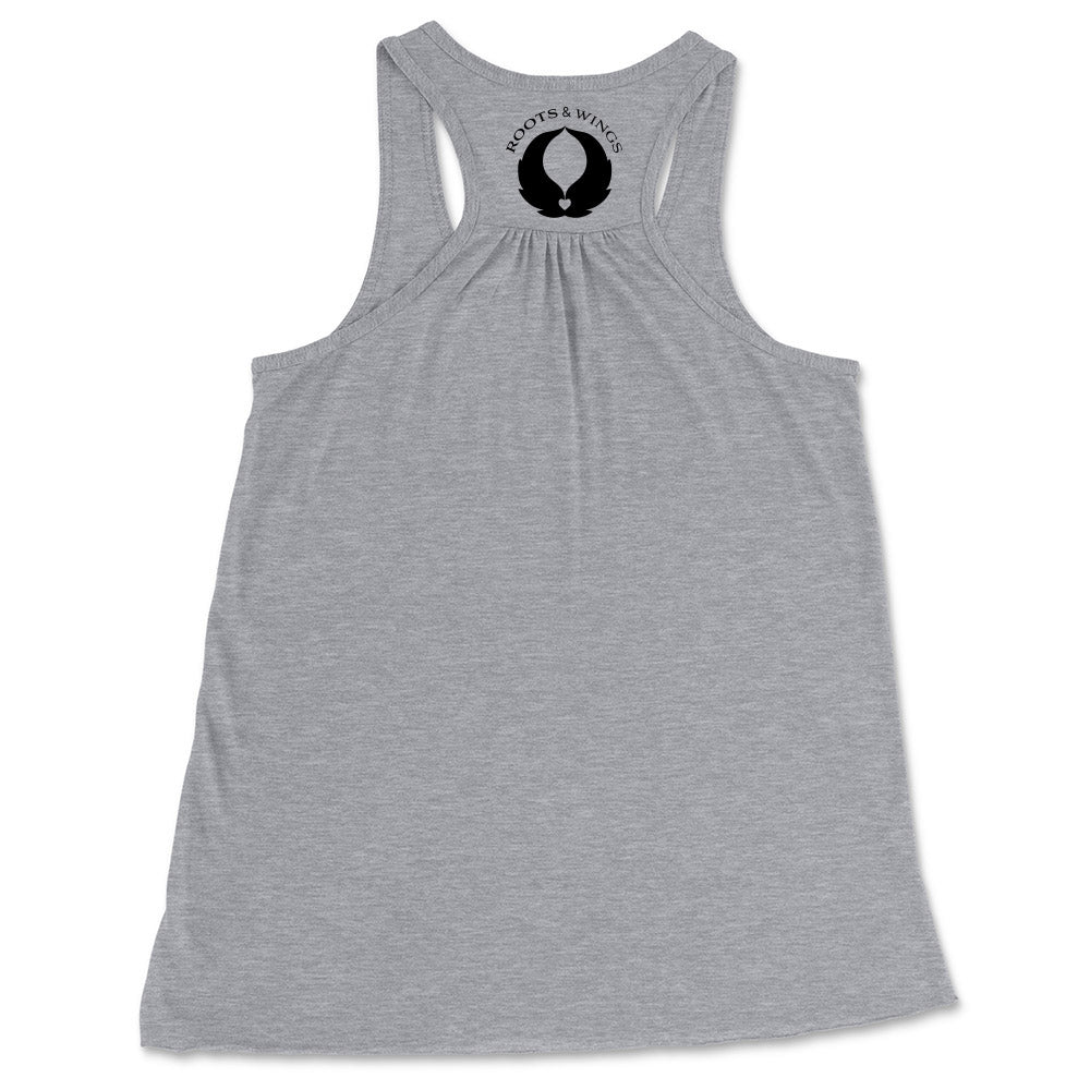 ROOTS & WINGS YOUTH FLOWY RACERBACK TANK<br />relaxed fit - humanKIND