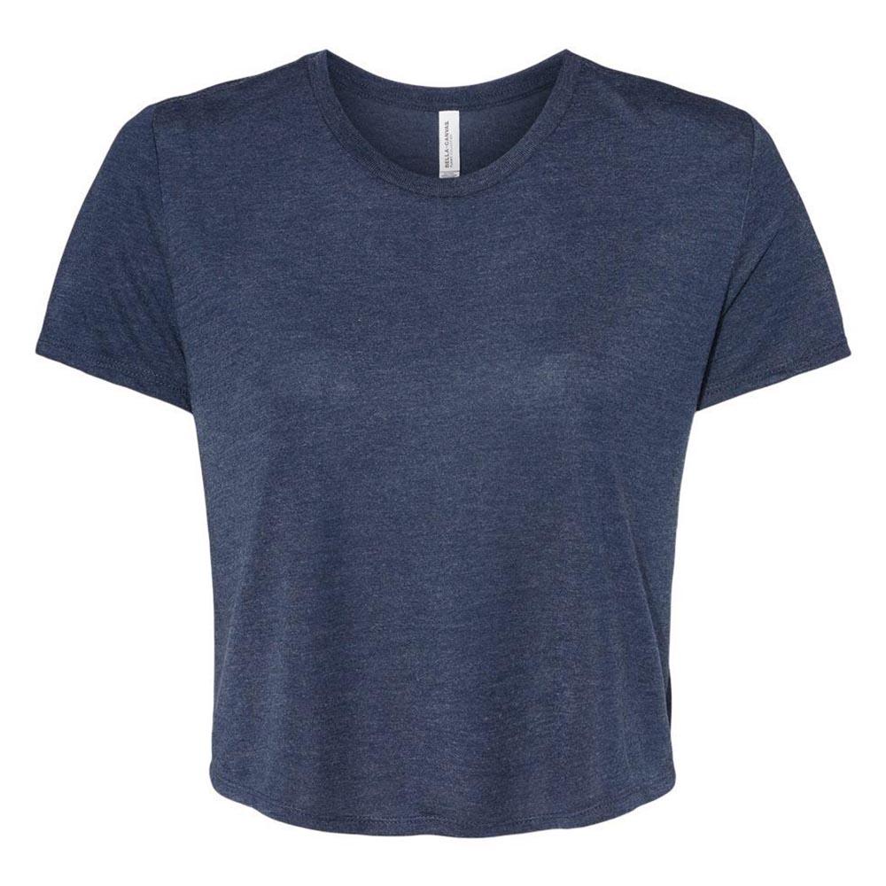 Custom New Trier High School Spirit Wear cropped tee navy