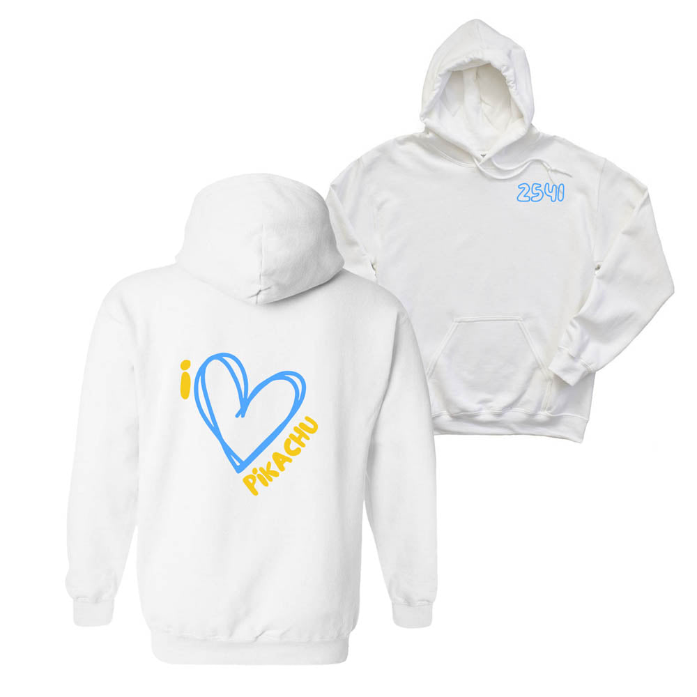 I HEART PIKACHU ~ hooded sweatshirt ~ classic fit